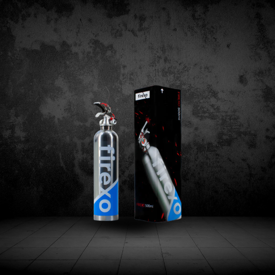 Firexo 500ml Small Fire Extinguisher in Stainless Steel - Image 3